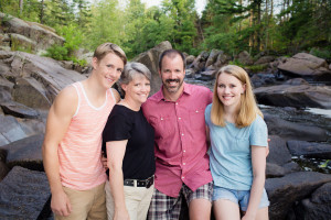 Northern Wisconsin Family Photo taken at Big Fall Kennan WI