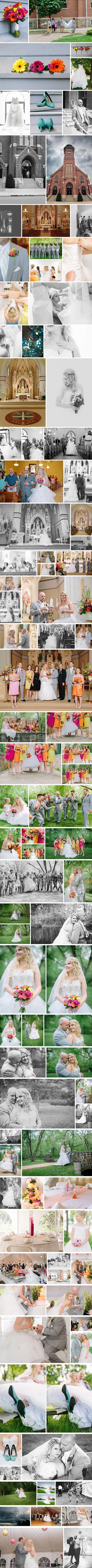June Stevens Point Church Wedding Photo Bright colorful wedding inspiration