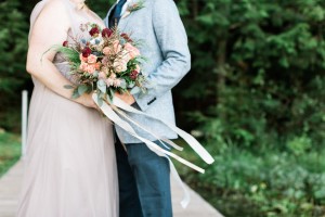 Photos of bride and groom on dock