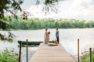 Camp Wedding Tent Lake Canoe Bride Groom Water photos